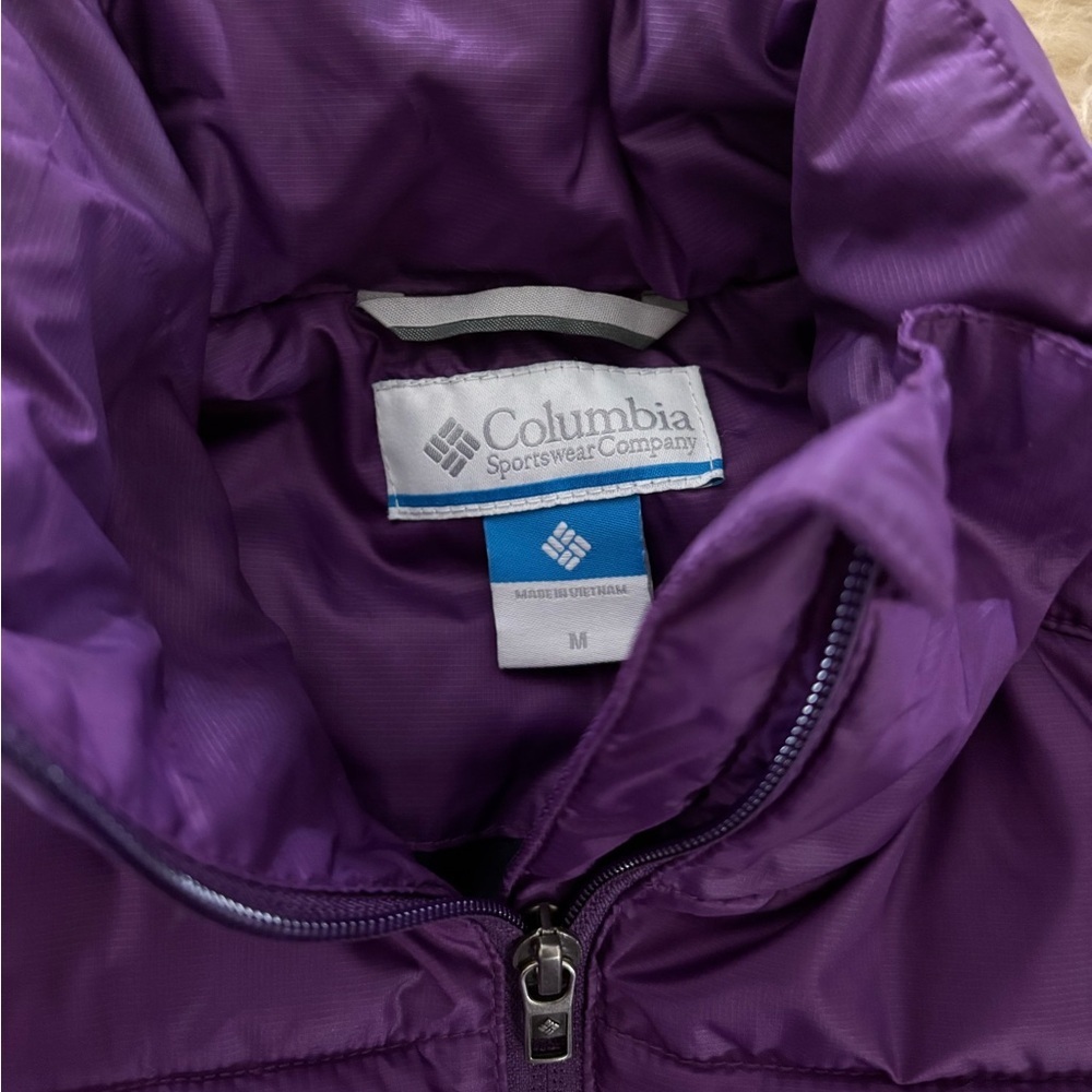 Columbia Purple Powder Pillow Hybrid Insulated Water Resistant Mobility Jacket - Picture 8 of 8